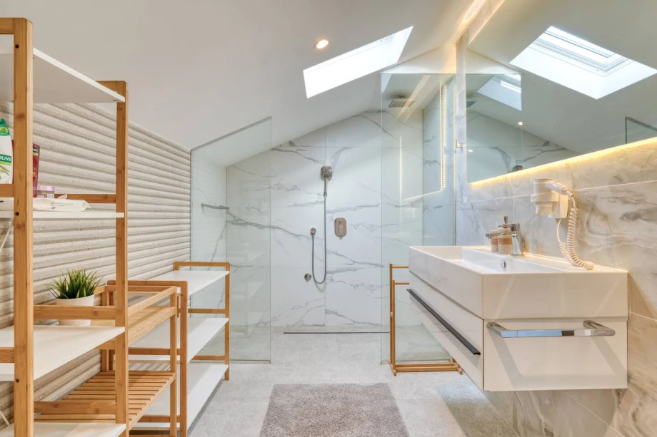 Villa Riviera Privata — Full Bathroom Interior with Modern Amenities