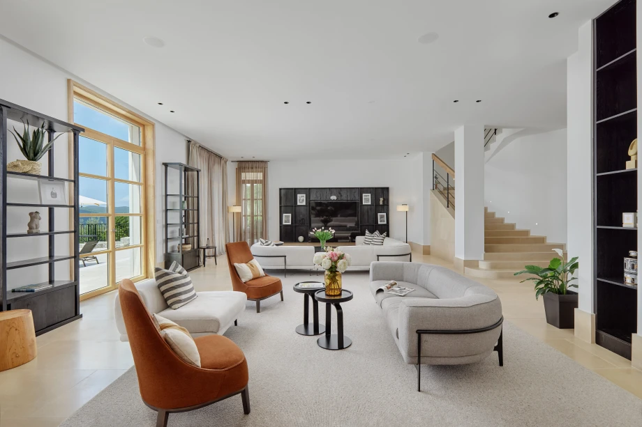 Living Room with TV Lounge Area at Villa Gran Palacio