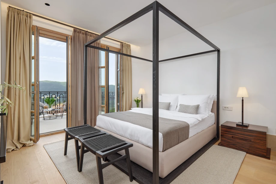 Bedroom with Private Terrace Access at Villa Gran Palacio