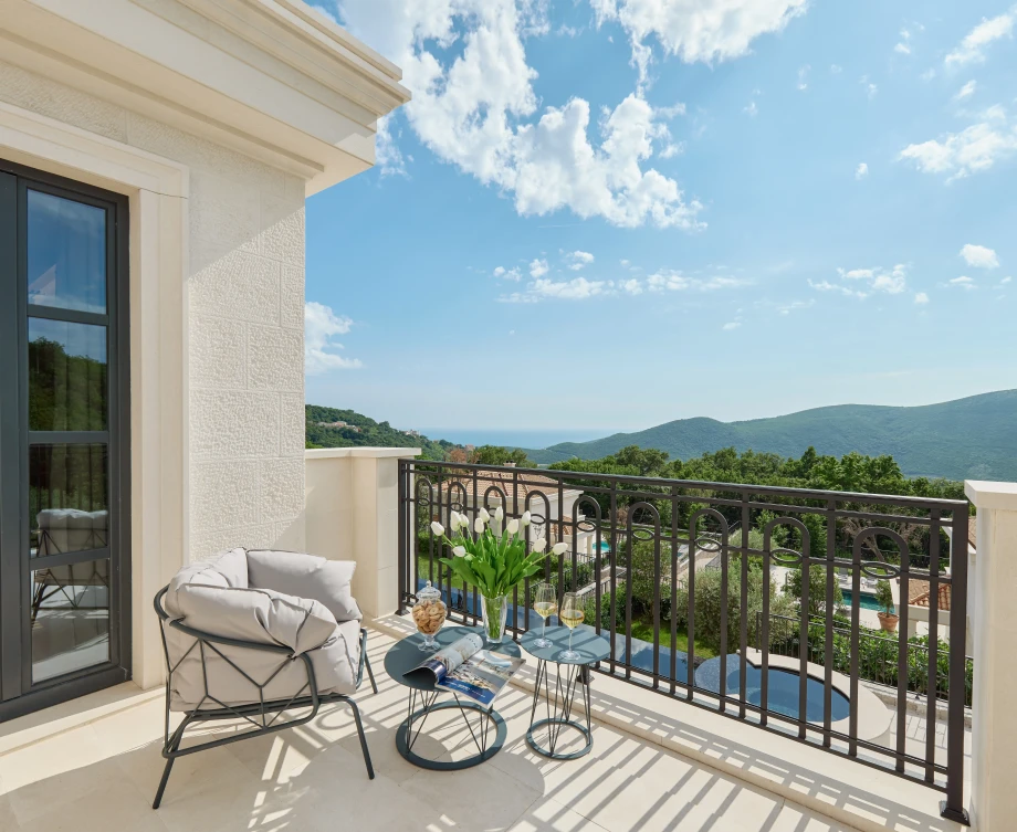 Private Balcony with Pool View at Villa Gran Palacio