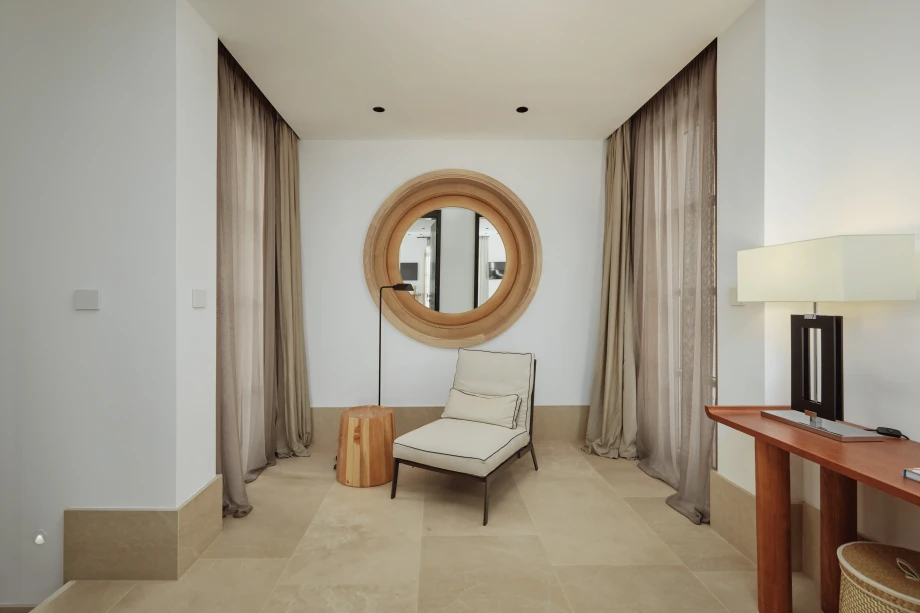 Villa Gran Palacio Hallway with Elegant Furniture and Decorative Accents