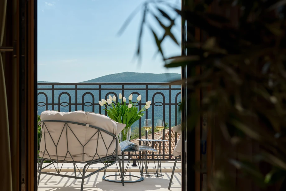 Villa Gran Palacio Terrace Lounge with Sea Views – Montenegro Luxury Villa Outdoor Space