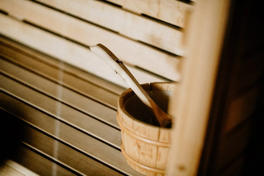 Premium sauna design at Villa Cliffside Royal Estate