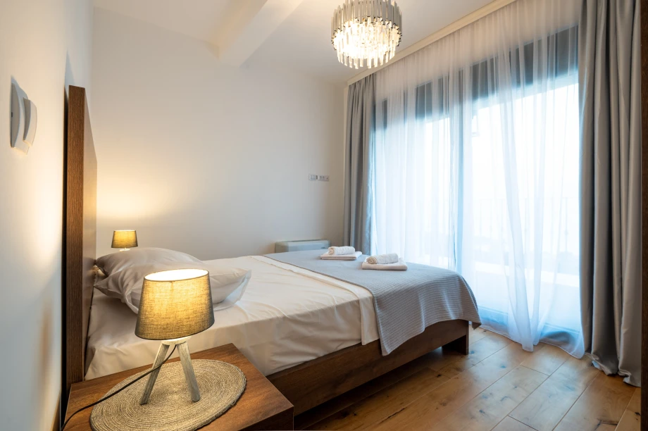 King Bed Bedroom at Villa Calista Cove with Elegant Interior Design
