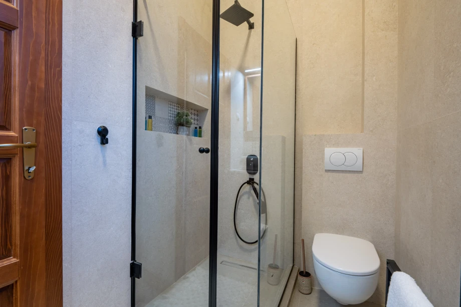 Modern Shower Fixture Detail at Villa Calista Cove