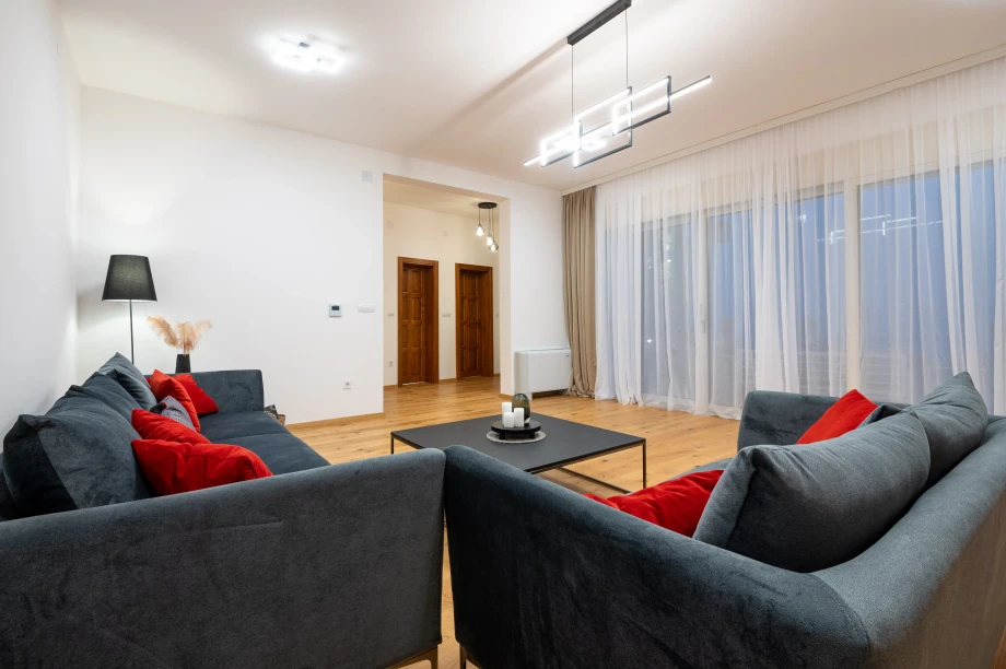 Comfortable Living Area at Villa Calista Cove with Relaxed Interior Design