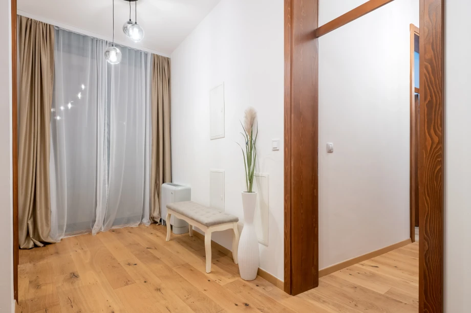 Spacious Hallway at Villa Calista Cove with Open Interior Flow