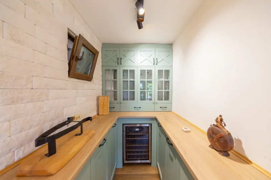 Kitchen Preparation and Storage Area at Villa Gardenia 1