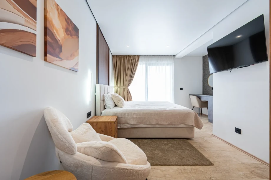 Luxury Bedroom Suite with TV Lounge Area | Villa Calma Montenegro