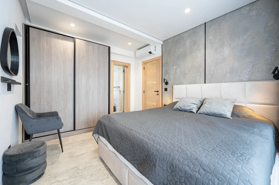 King Bedroom with Stylish Side Table Décor | Villa Calma Montenegro