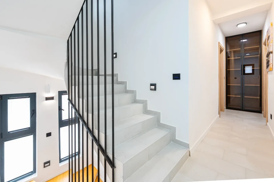 Modern Interior Staircase with Architectural Lighting | Villa Calma Montenegro