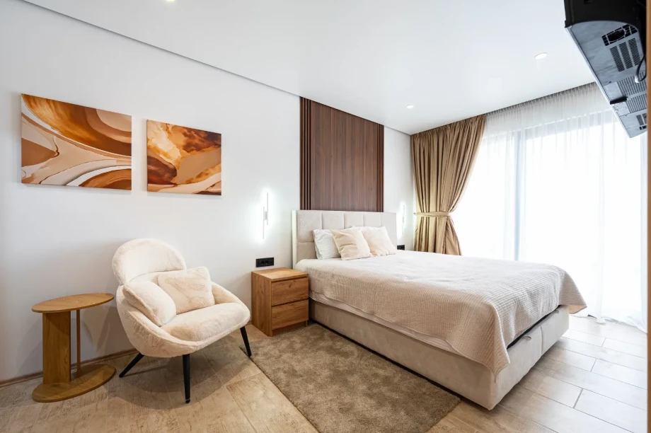 Scenic Bedroom View with Natural Light | Villa Calma Montenegro
