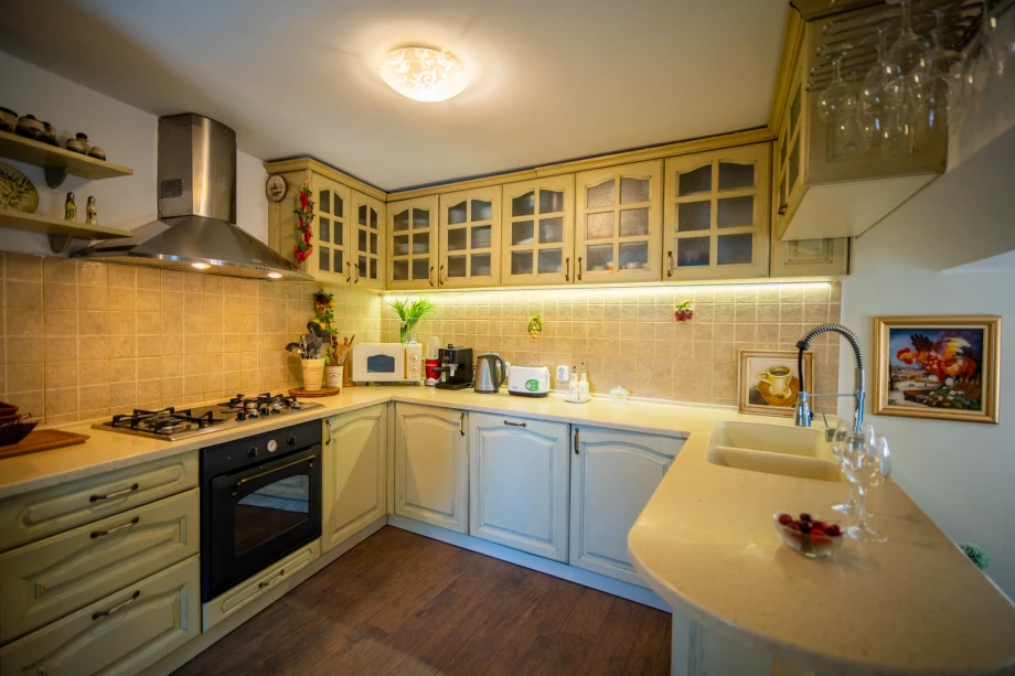 Refined Open Kitchen Area Inside Private Montenegro Villa