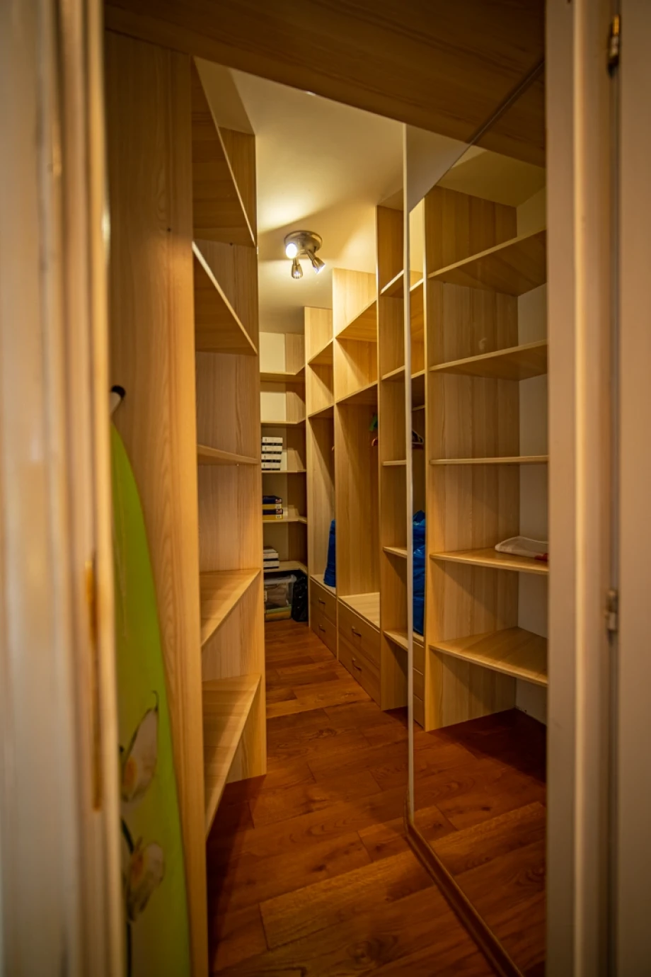 Spacious Built-In Wardrobe in Modern Montenegro Villa Bedroom