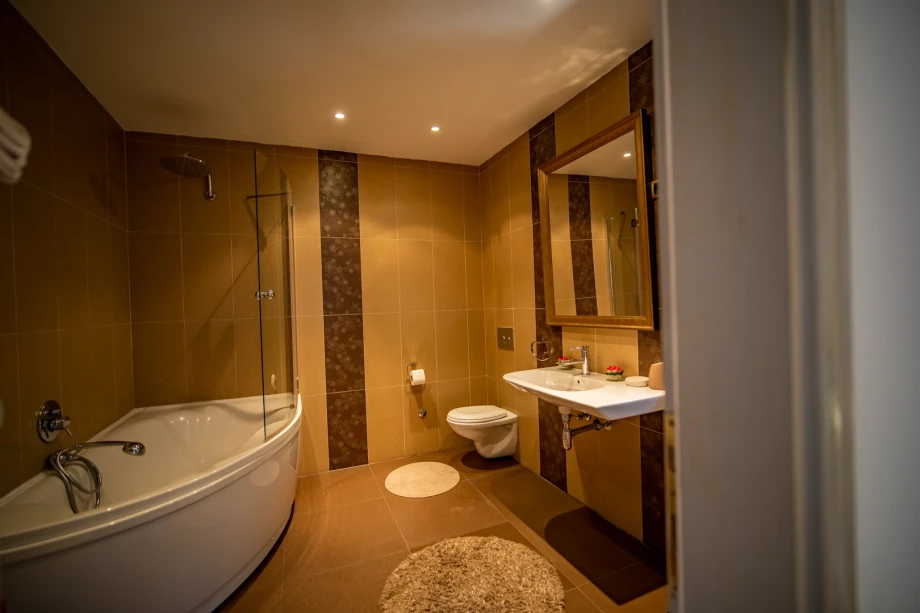 Modern Bathroom with Bathtub in Luxury Montenegro Villa