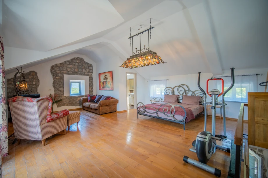 Master Bedroom with Exercise Bike and Luxury Interior Design