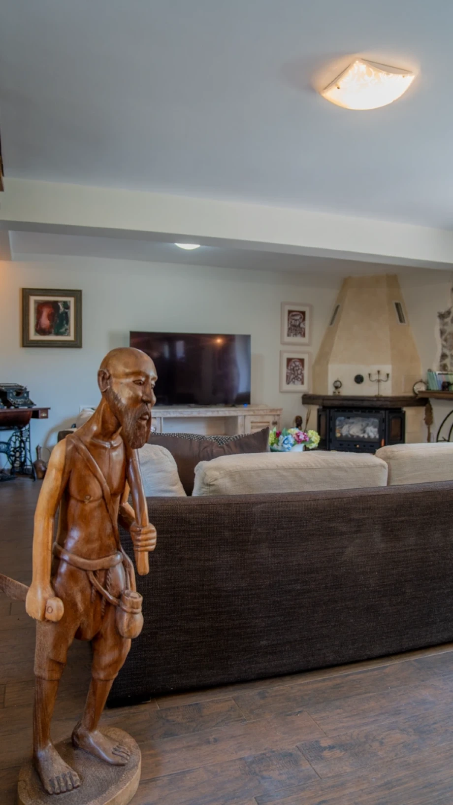 Contemporary Decorative Statue in Luxury Villa Interior