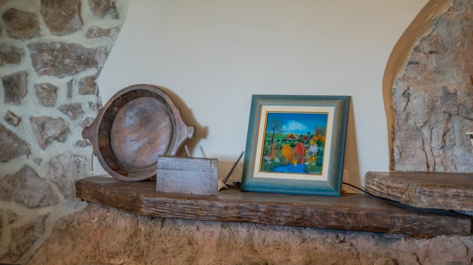 Artistic Wall Painting in Elegant Montenegro Villa Interior