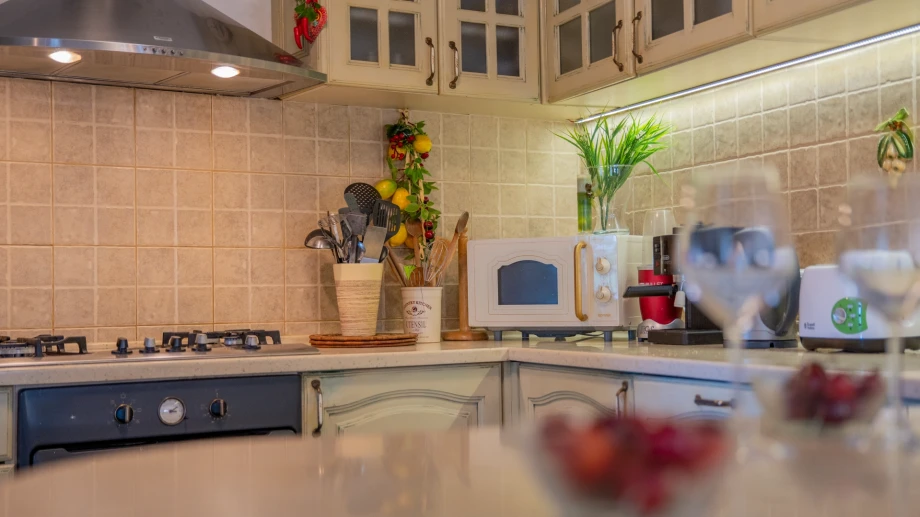 Premium Kitchen Utensils in Contemporary Luxury Villa Kitchen
