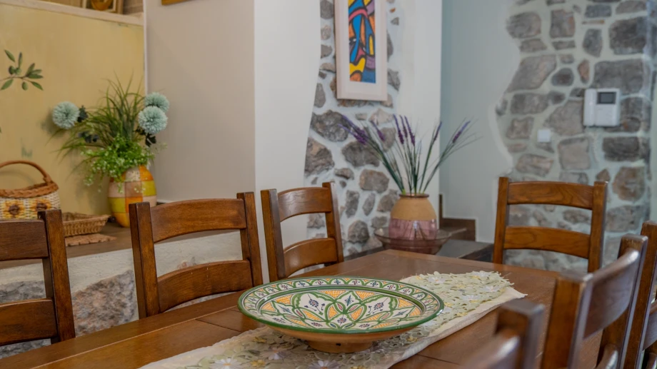 Elegant Table Décor Details in Luxury Villa Dining Area