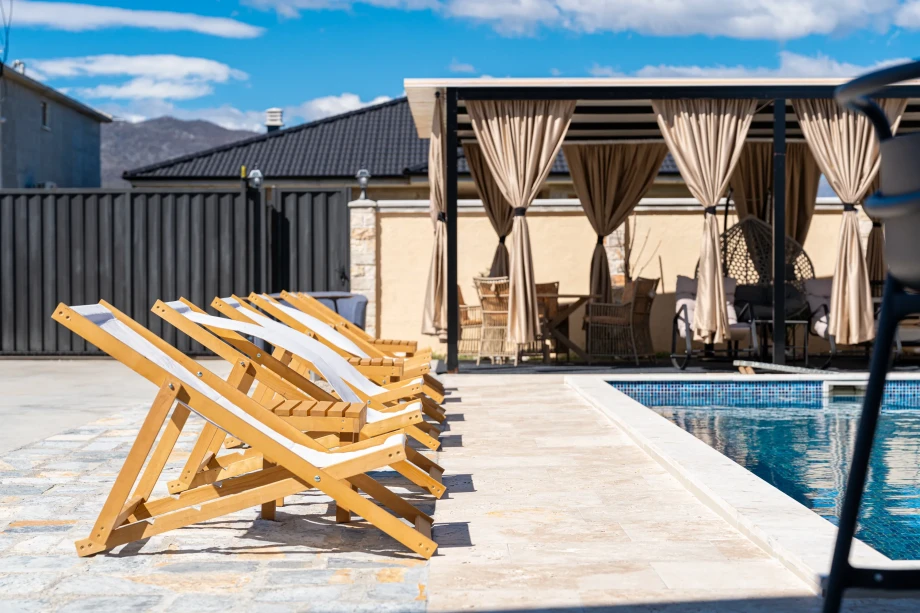 Sun Loungers at Villa Armonia Beside the Private Outdoor Pool