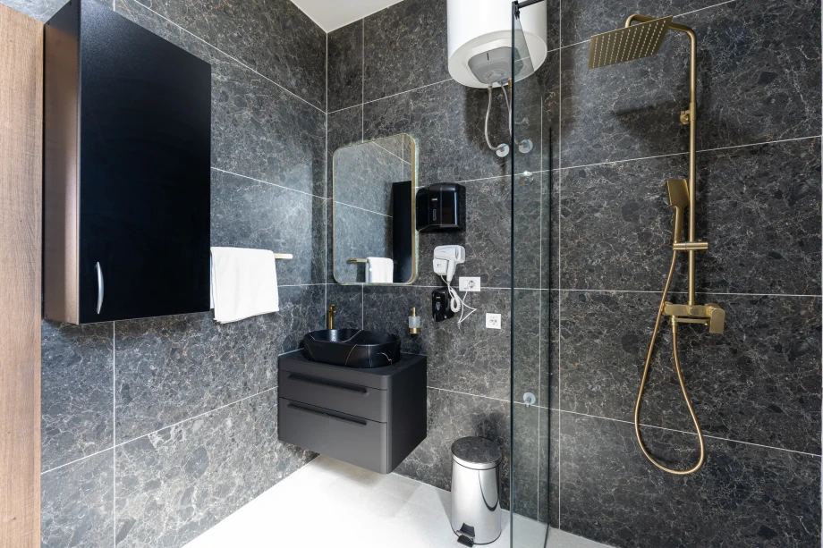 Bathroom Details at Villa Armonia with Contemporary Interior Design