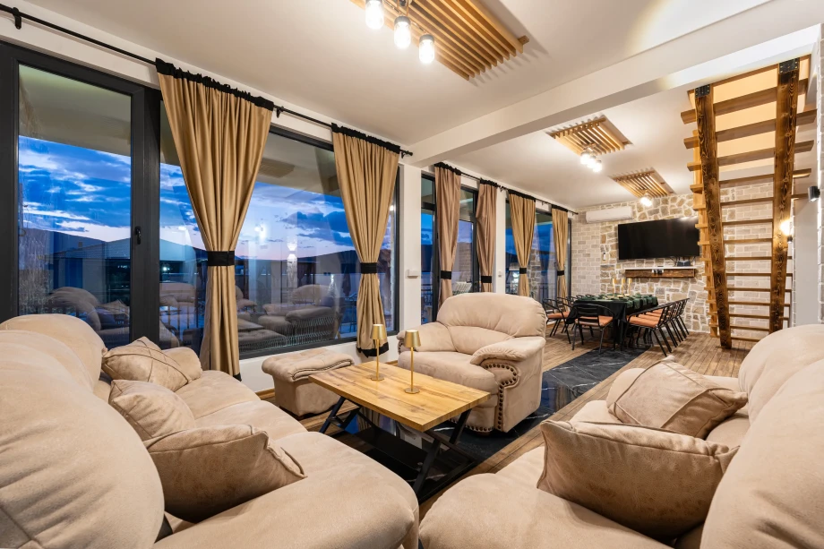 Living Room at Villa Armonia with Contemporary Interior Ambience