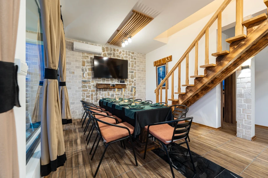 Dining Table at Villa Armonia with Elegant Indoor Gathering Space
