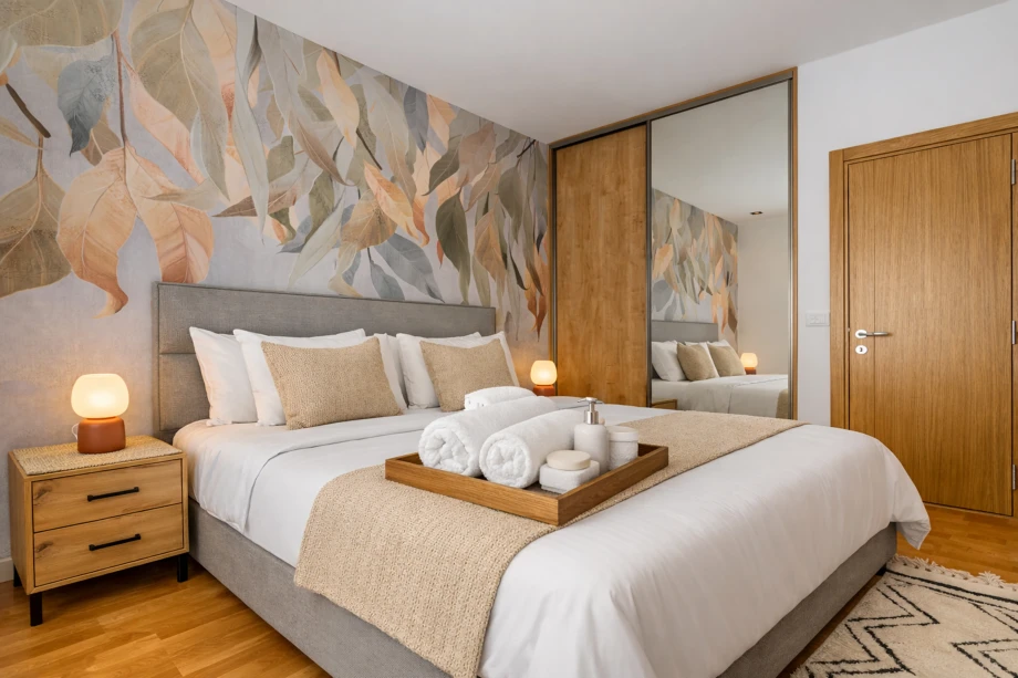 Decorative Bedroom Details at Azure Echo Retreat