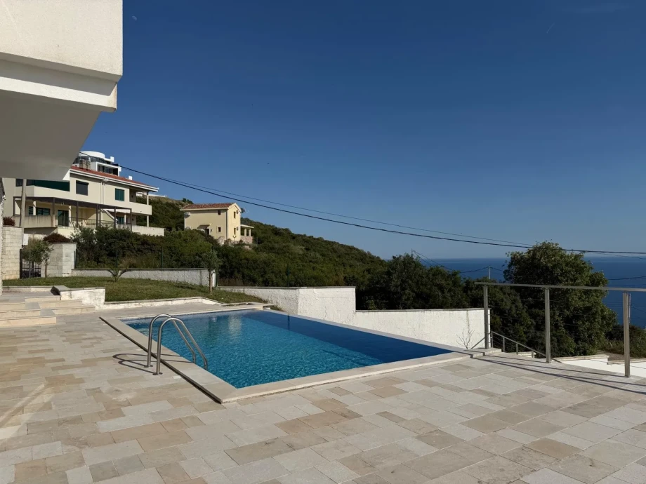 Private Pool Terrace at Villa Celestia with Adriatic Sea Views