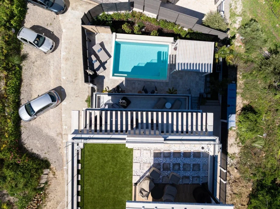 Aerial View Showcasing the Villa and Surrounding Landscape