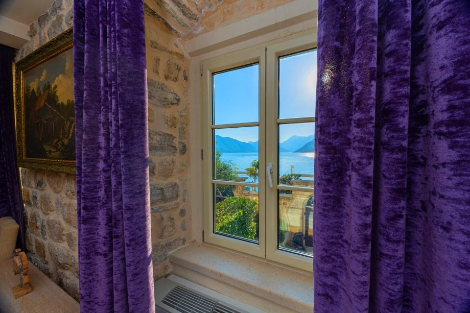 Bedroom Window with Sea View | Stone House Seafront Villa