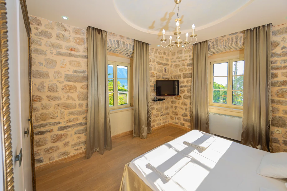 Bedroom with Panoramic Sea View | Stone House Seafront Villa