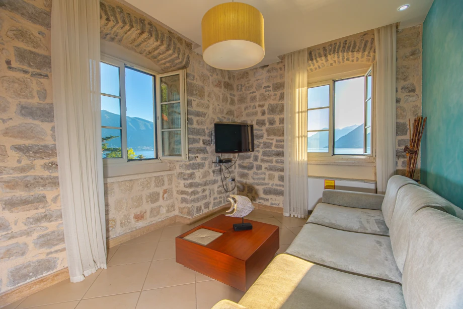 Relaxing Lounge Area with Sea View | Stone House Seafront Villa