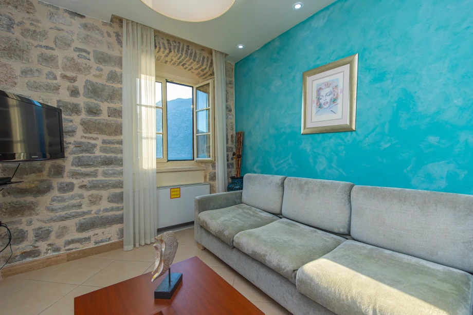 Relaxing TV Corner | Stone House Seafront Villa