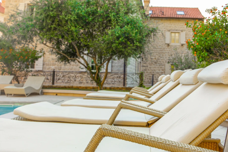 Sunbathing Loungers | Stone House Seafront Villa