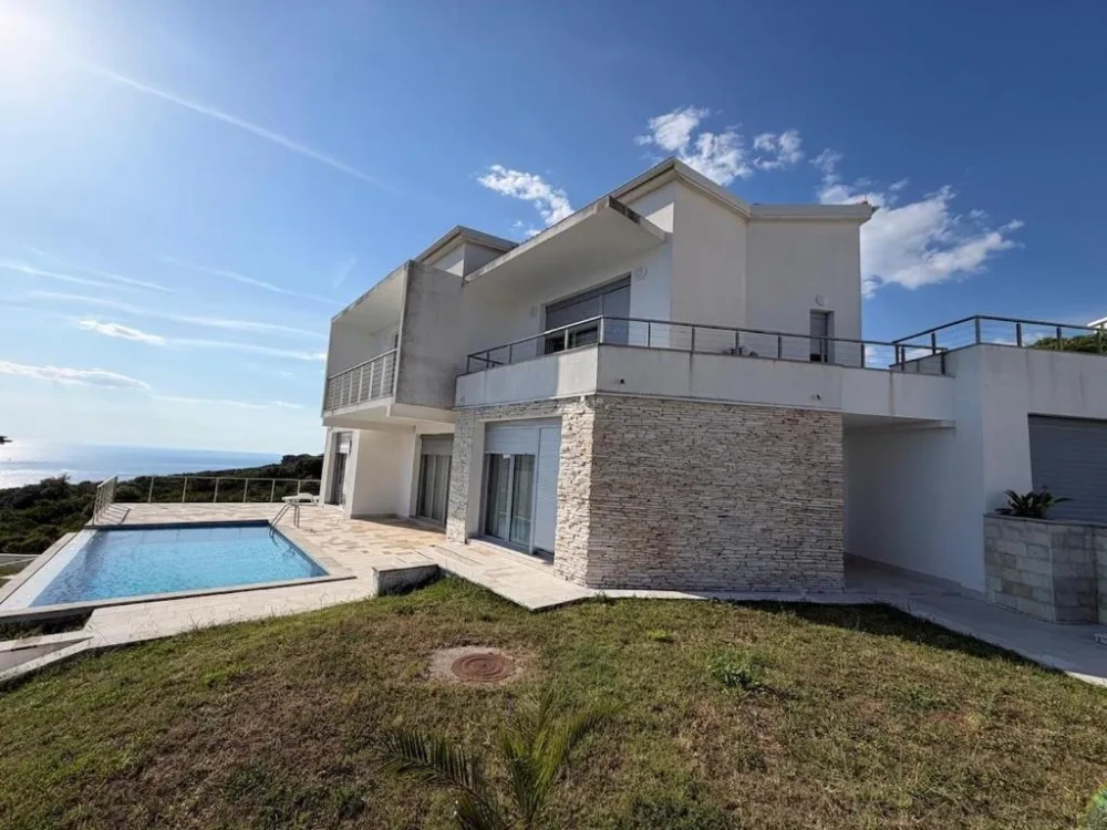 Villa Celestia Contemporary Living Space with Adriatic Views